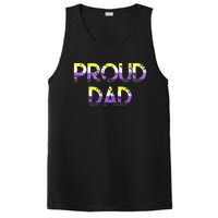 Proud Dad Pride Flag Lgbt PosiCharge Competitor Tank