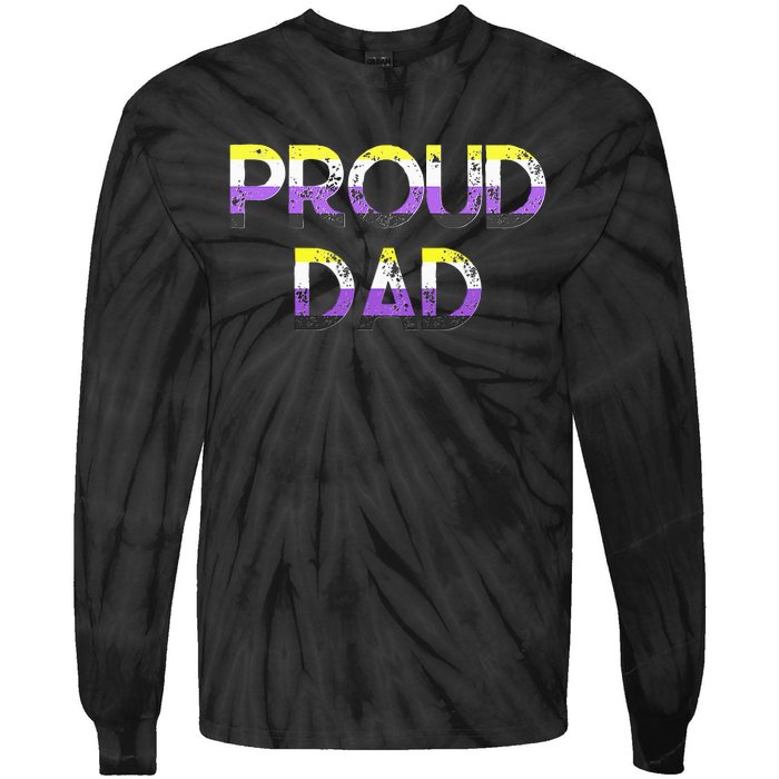 Proud Dad Pride Flag Lgbt Tie-Dye Long Sleeve Shirt