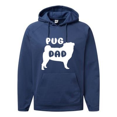 Pug Dad Performance Fleece Hoodie