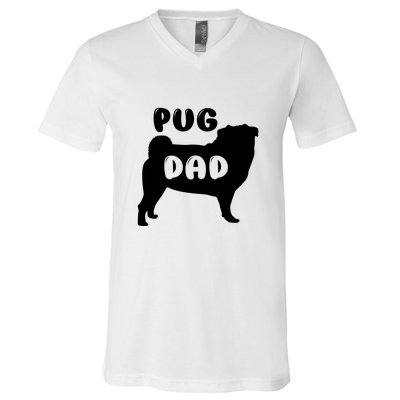 Pug Dad V-Neck T-Shirt