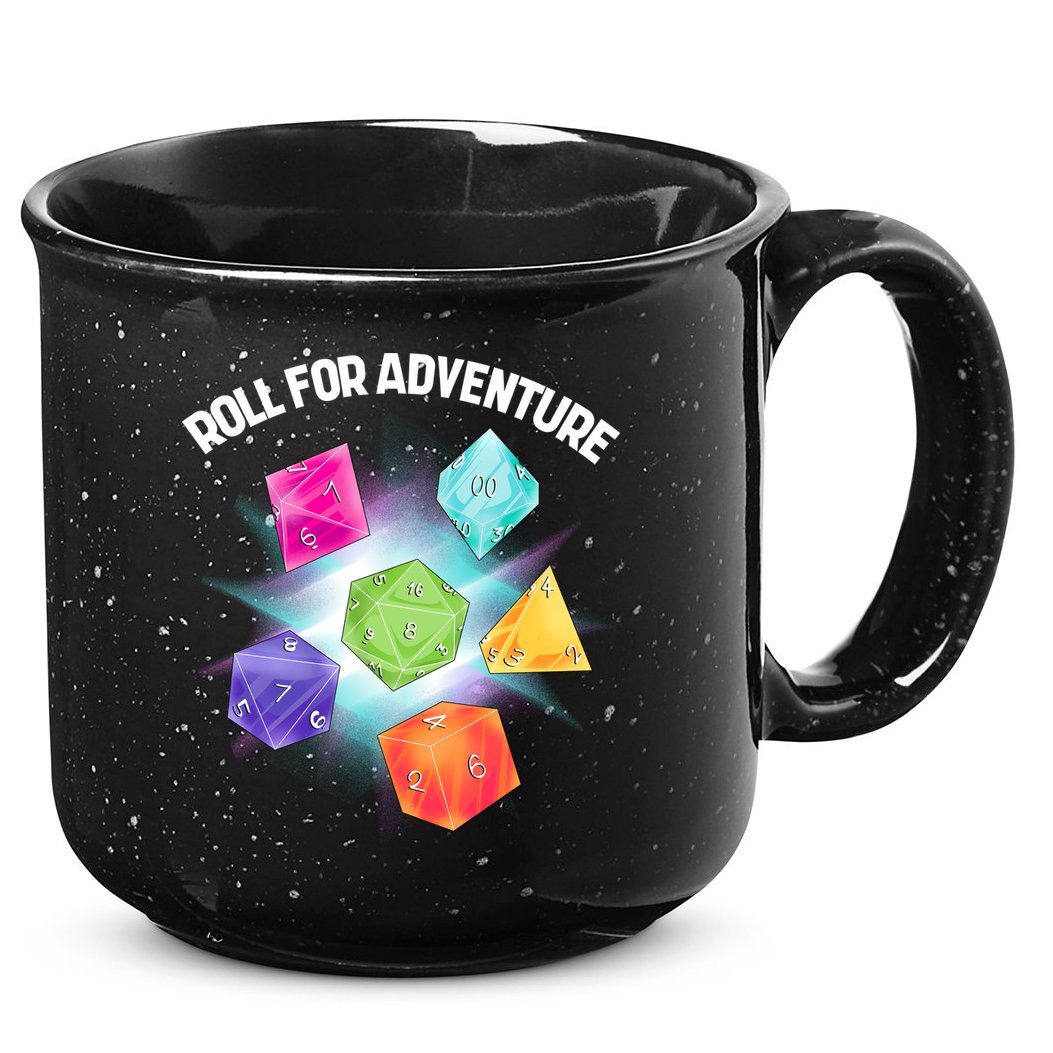 Polyhedral Dice 15oz Campfire Ceramic Mug