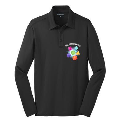 Polyhedral Dice Silk Touch Performance Long Sleeve Polo