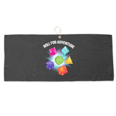 Polyhedral Dice Large Microfiber Waffle Golf Towel