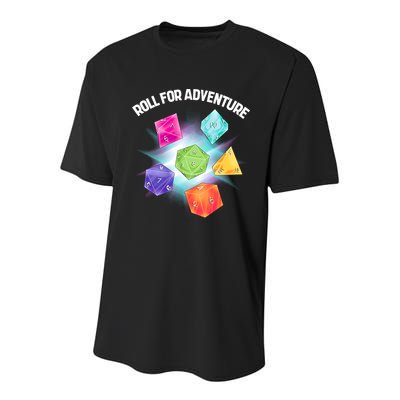 Polyhedral Dice Youth Performance Sprint T-Shirt