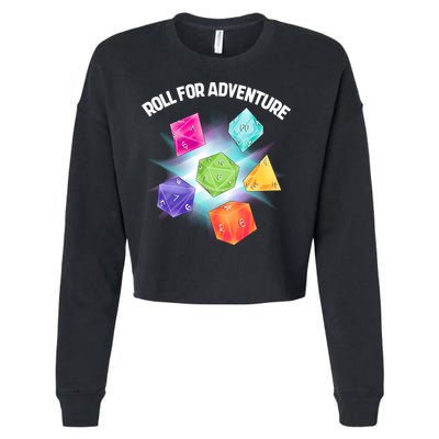 Polyhedral Dice Cropped Pullover Crew
