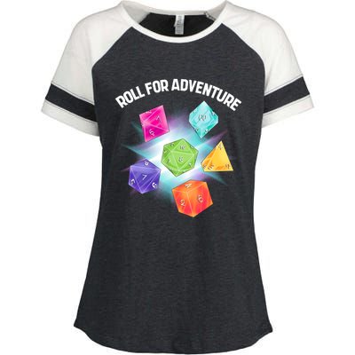 Polyhedral Dice Enza Ladies Jersey Colorblock Tee