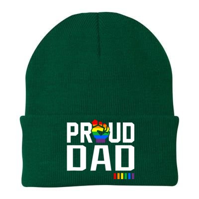 Proud Dad Pride Month Gift Knit Cap Winter Beanie