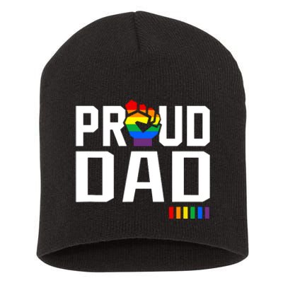 Proud Dad Pride Month Gift Short Acrylic Beanie