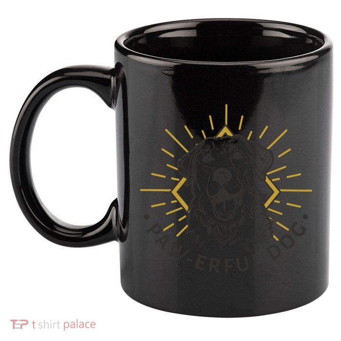 Pawerful Dog 11oz C Handle Ceramic Mug