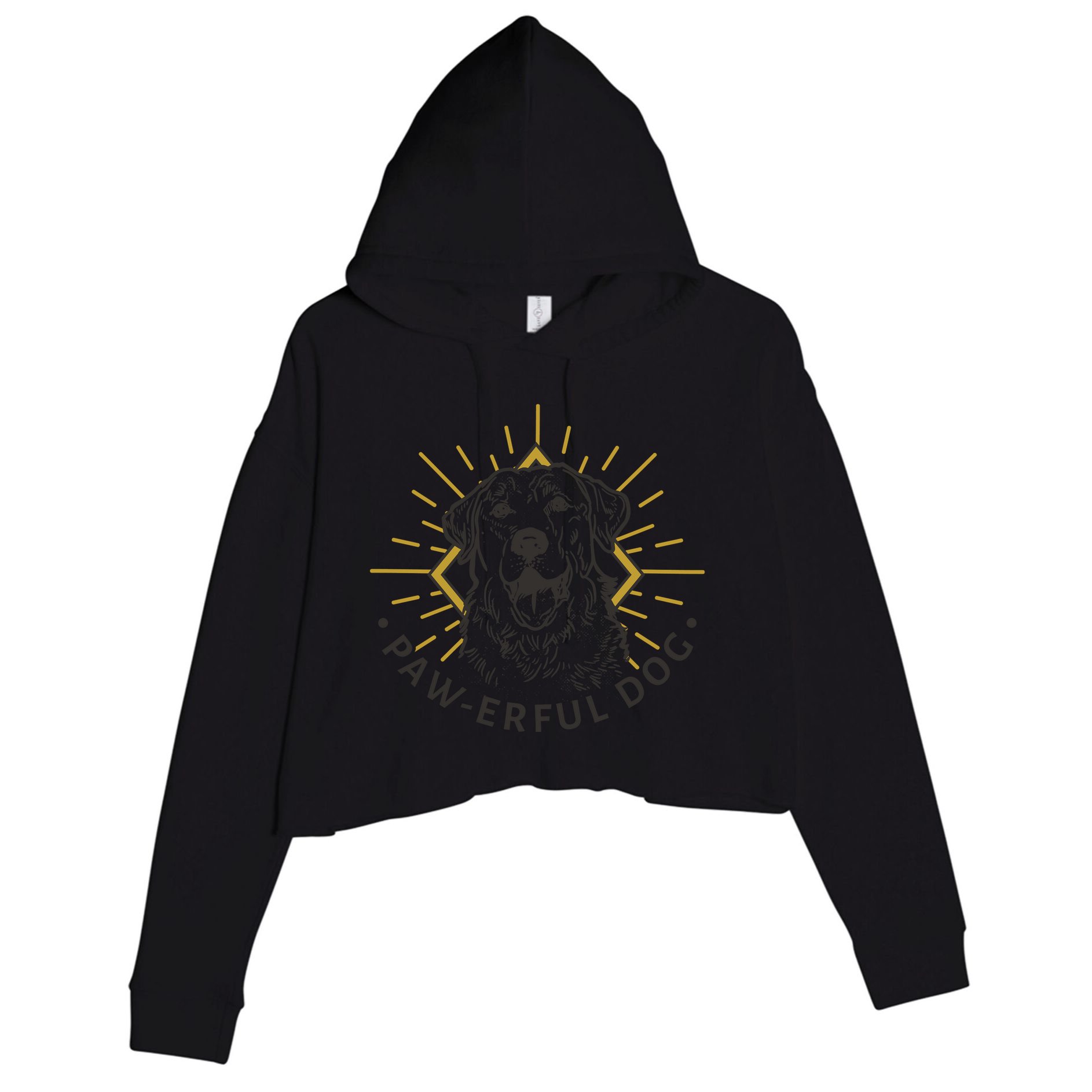 Pawerful Dog Crop Fleece Hoodie
