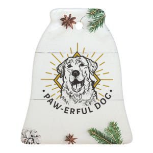 Pawerful Dog Ceramic Bell Ornament