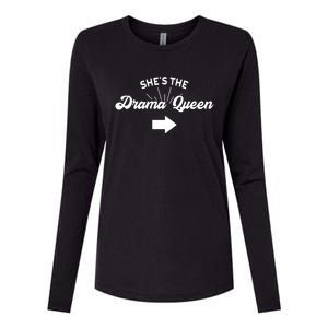 Princess Drama Queen Matching Sister Bff Mom Best Friend Gift Womens Cotton Relaxed Long Sleeve T-Shirt