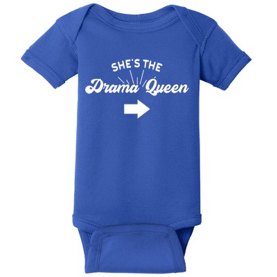 Princess Drama Queen Matching Sister Bff Mom Best Friend Gift Baby Bodysuit