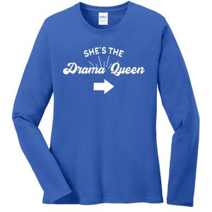 Princess Drama Queen Matching Sister Bff Mom Best Friend Gift Ladies Long Sleeve Shirt