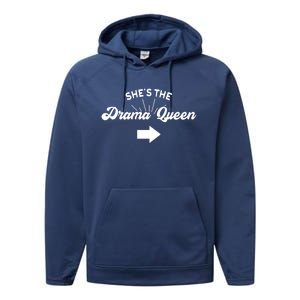 Princess Drama Queen Matching Sister Bff Mom Best Friend Gift Performance Fleece Hoodie