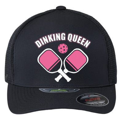 PicklebalI Dinking Queen Wo Pickleball Player Flexfit Unipanel Trucker Cap