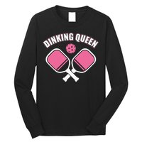 PicklebalI Dinking Queen Wo Pickleball Player Long Sleeve Shirt