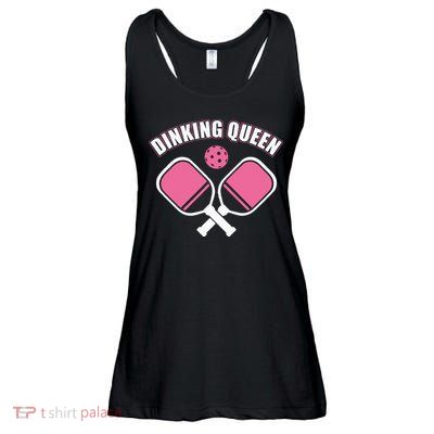 PicklebalI Dinking Queen Wo Pickleball Player Ladies Essential Flowy Tank