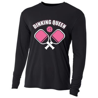 PicklebalI Dinking Queen Wo Pickleball Player Cooling Performance Long Sleeve Crew