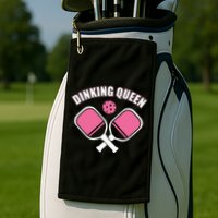 PicklebalI Dinking Queen Wo Pickleball Player Golf Towel