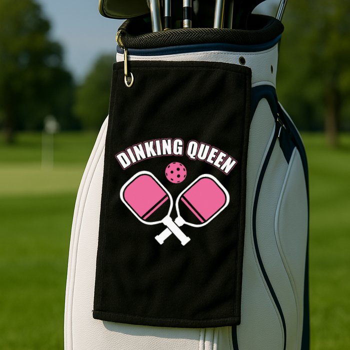 PicklebalI Dinking Queen Wo Pickleball Player Golf Towel