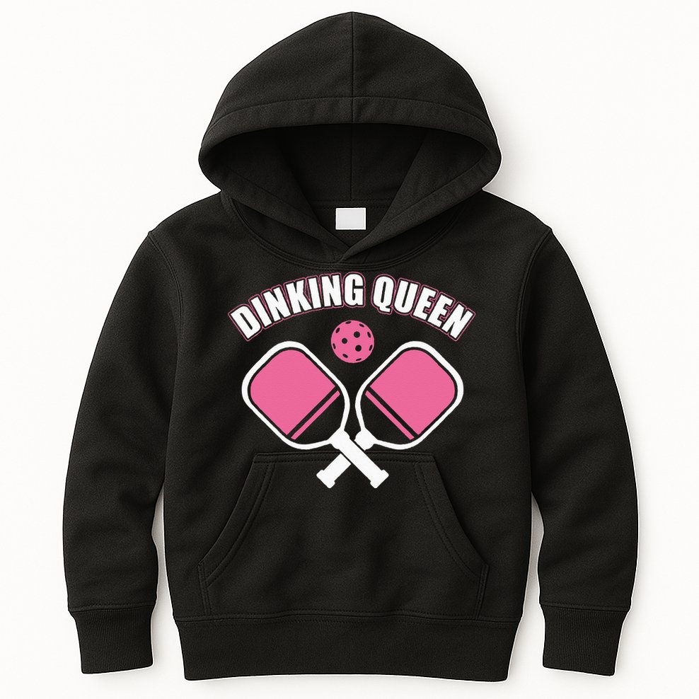 PicklebalI Dinking Queen Wo Pickleball Player Kids Hoodie