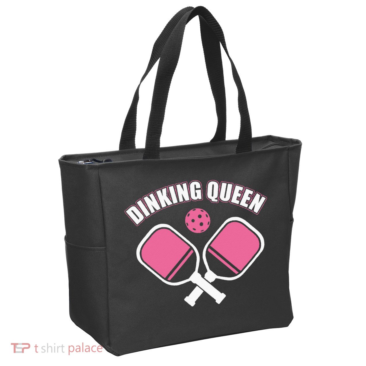 PicklebalI Dinking Queen Wo Pickleball Player Zip Tote Bag