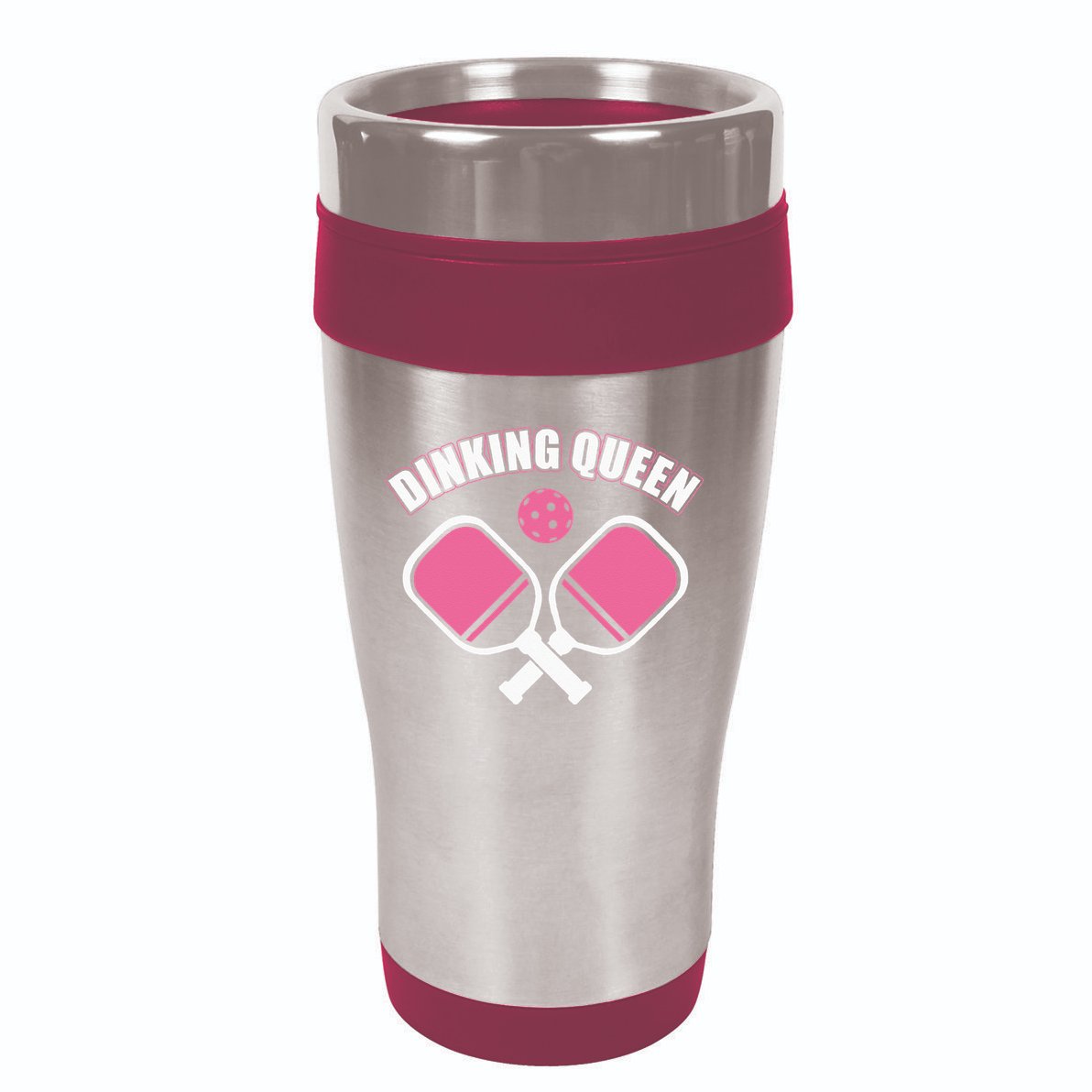 PicklebalI Dinking Queen Wo Pickleball Player 16oz Travel Tumbler