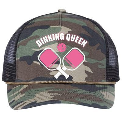 PicklebalI Dinking Queen Wo Pickleball Player Retro Rope Trucker Hat Cap