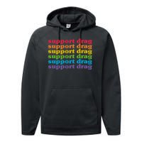 Pro Drag Queen Top LGBTQ Rights Support Drag Is Not A Crime Performance Fleece Hoodie