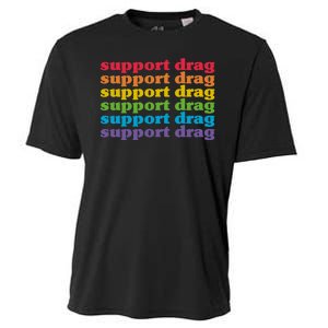 Pro Drag Queen Top LGBTQ Rights Support Drag Is Not A Crime Cooling Performance Crew T-Shirt