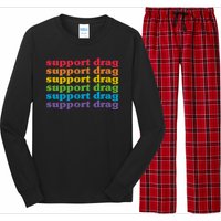 Pro Drag Queen Top LGBTQ Rights Support Drag Is Not A Crime Long Sleeve Pajama Set