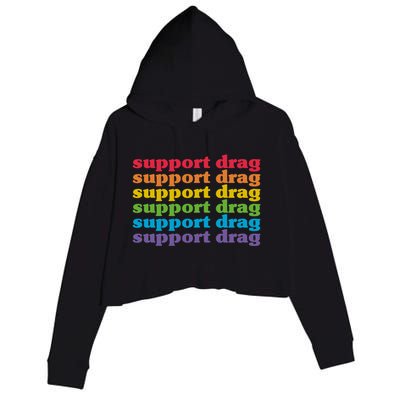 Pro Drag Queen Top LGBTQ Rights Support Drag Is Not A Crime Crop Fleece Hoodie