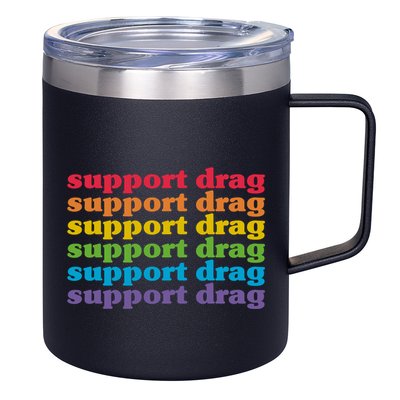 Pro Drag Queen Top LGBTQ Rights Support Drag Is Not A Crime 12oz Stainless Steel Coffee Mug