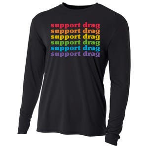 Pro Drag Queen Top LGBTQ Rights Support Drag Is Not A Crime Cooling Performance Long Sleeve Crew