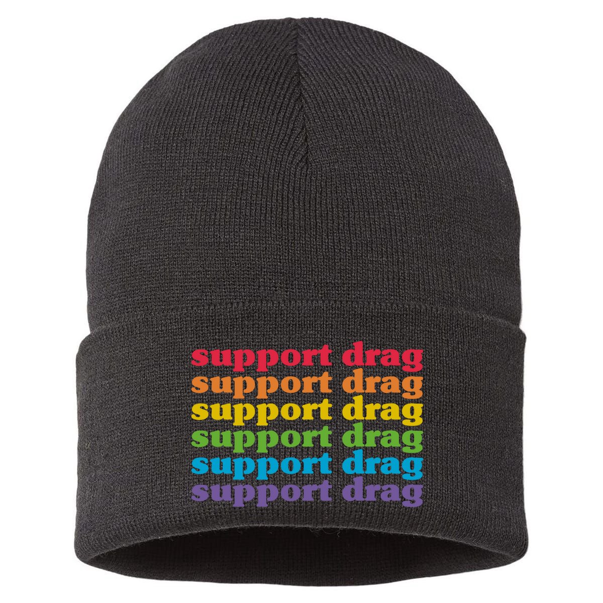 Pro Drag Queen Top LGBTQ Rights Support Drag Is Not A Crime Sustainable Knit Beanie