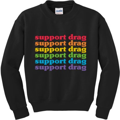 Pro Drag Queen Top LGBTQ Rights Support Drag Is Not A Crime Kids Sweatshirt