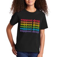 Pro Drag Queen Top LGBTQ Rights Support Drag Is Not A Crime Kids T-Shirt
