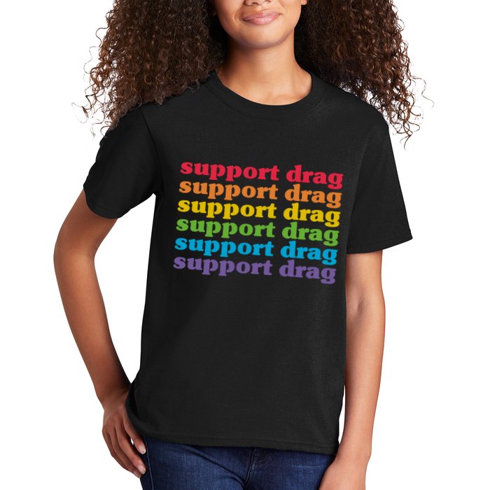 Pro Drag Queen Top LGBTQ Rights Support Drag Is Not A Crime Kids T-Shirt