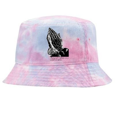 Prayer Day Quotes Gift Tie-Dyed Bucket Hat