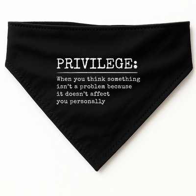 Privilege Definition Quote USA-Made Doggie Bandana