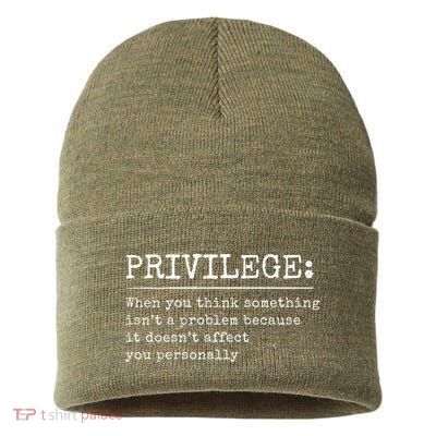 Privilege Definition Quote Sustainable Knit Beanie