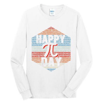 Pi Day Retro Vintage March 14th Happy Pi Day 3.14 Pi Tall Long Sleeve T-Shirt