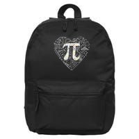 Pi Day Retro Floral Pi Teacher Math Mathematics Happy Pi Day 16 in Basic Backpack