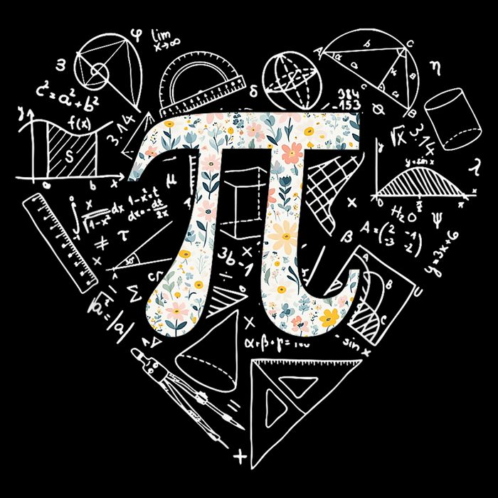 Pi Day Retro Floral Pi Teacher Math Mathematics Happy Pi Day 16 in Basic Backpack