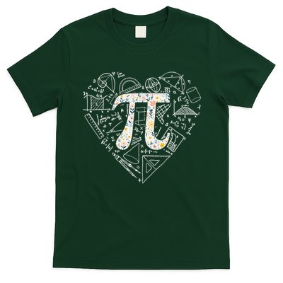 Pi Day Retro Floral Pi Teacher Math Mathematics Happy Pi Day T-Shirt