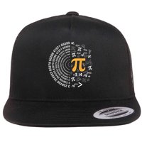 Pi Day Retro Teacher Math Mathematics Happy Pi Day Flat Bill Trucker Hat