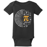 Pi Day Retro Teacher Math Mathematics Happy Pi Day Baby Bodysuit