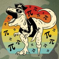 Pirate Dinosaur Retro Sunset Pi Day Legacy Tie Dye Trucker Hat