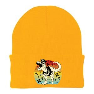 Pirate Dinosaur Retro Sunset Pi Day Knit Cap Winter Beanie